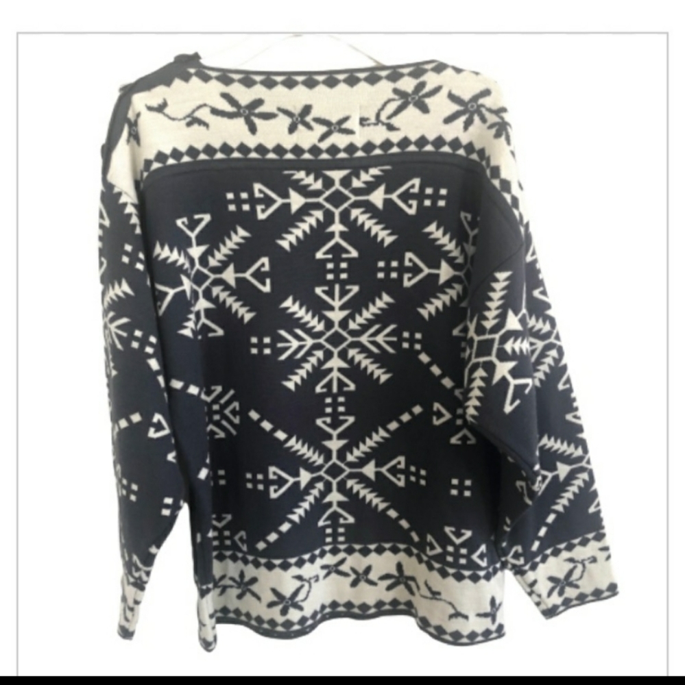 Obermeyer Wool Blend Boat Neck Ski Sweater